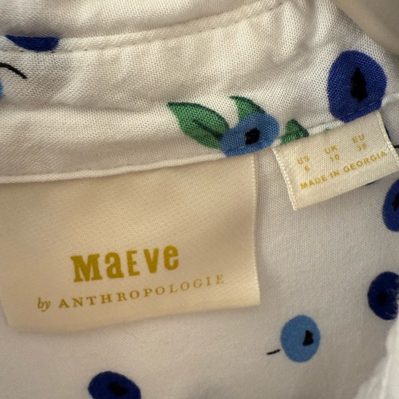Maeve blouse top blueberry novelty print size 6 - Picture 4 of 7